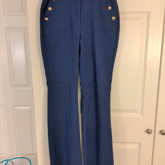 New York and Company Blue Barely Bootcut High-Rise Pant, Women's Size 4 Tall - Picture 7 of 8